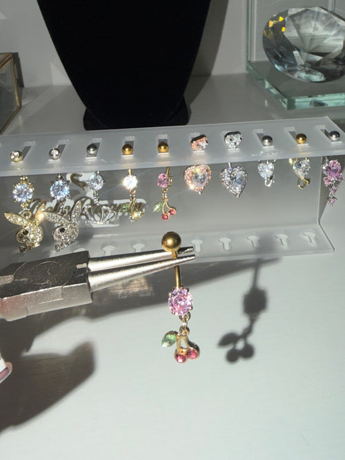 Cherry Belly Ring