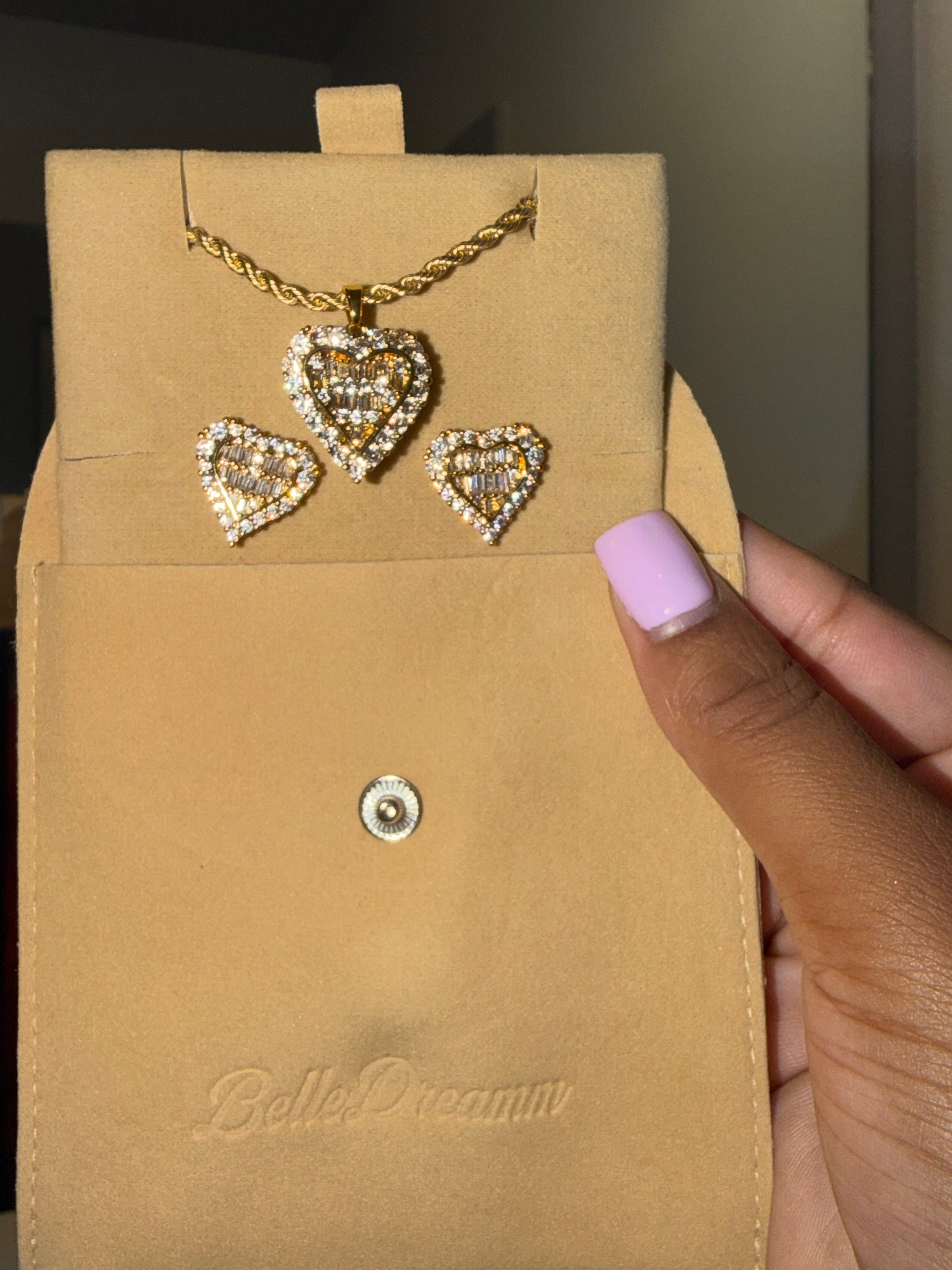 90’s Heart Necklace Set