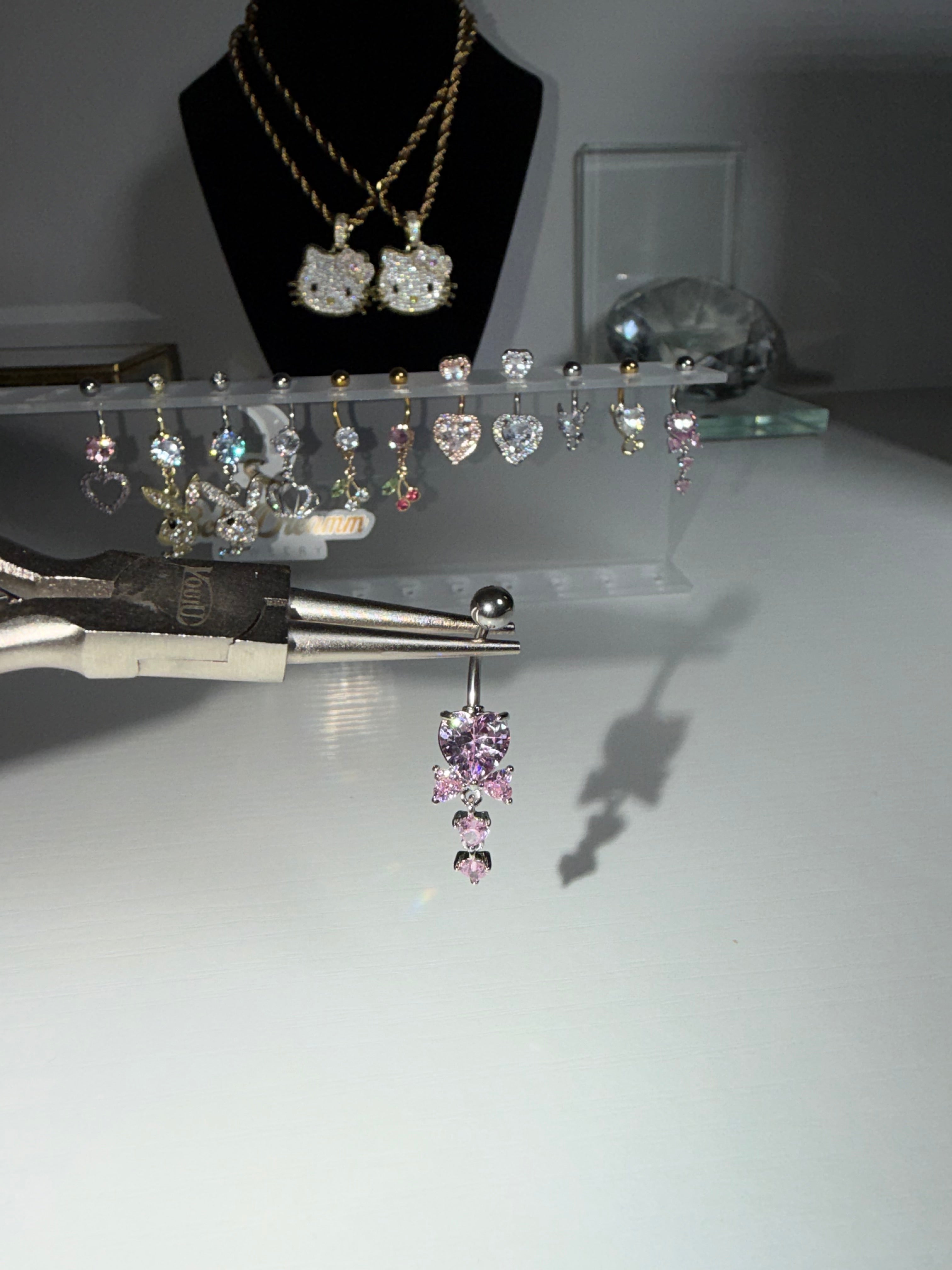 Dangly Heart Belly Ring