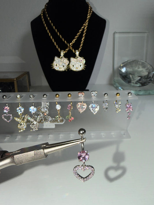 Blush Heart Belly Ring