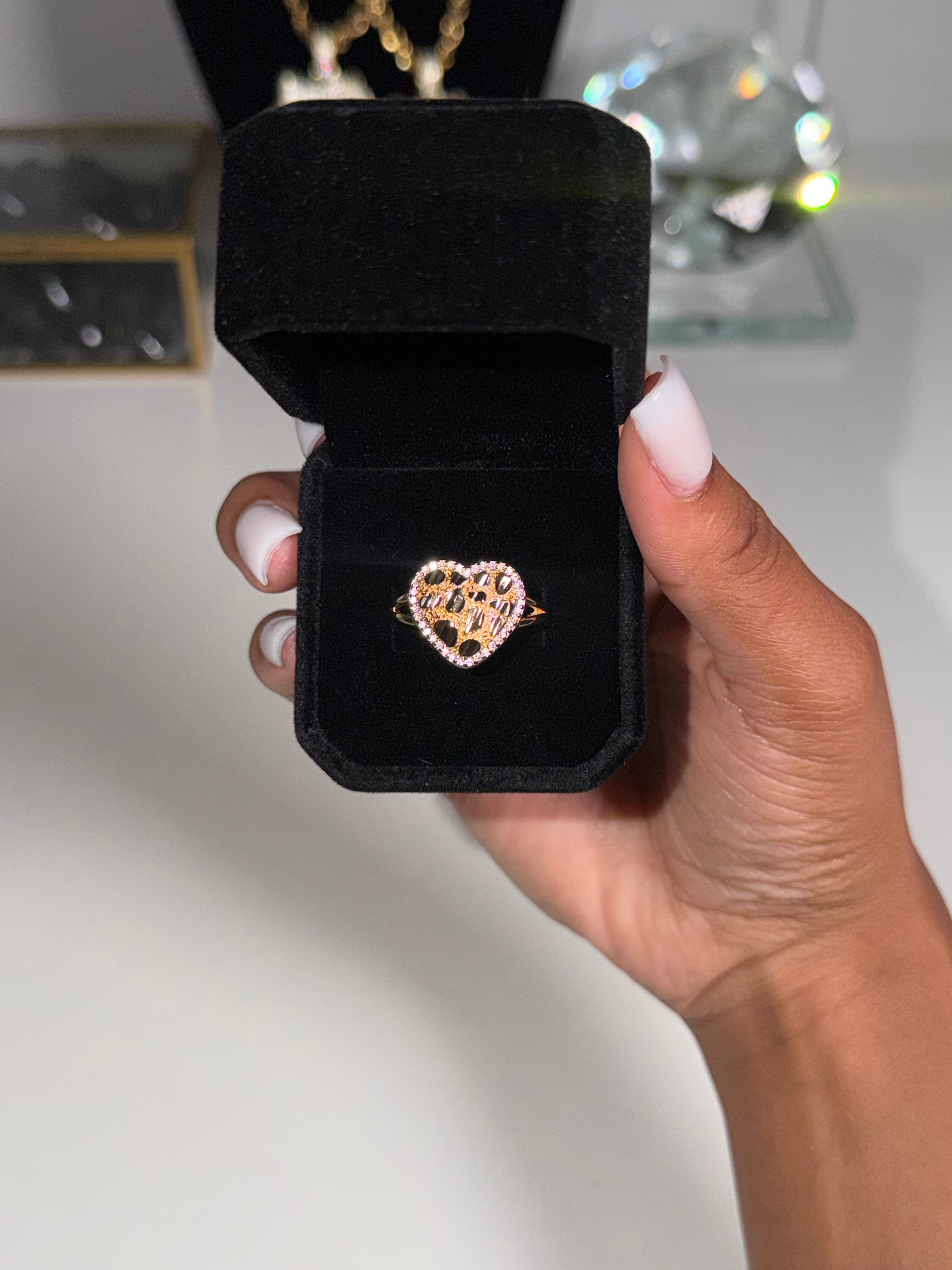 Icy Heart Nugget Ring