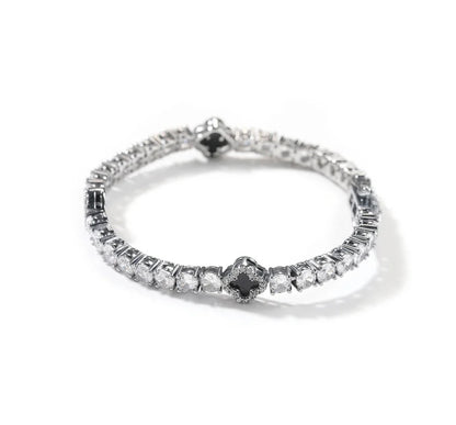 Icy Clover Tennis Bracelet