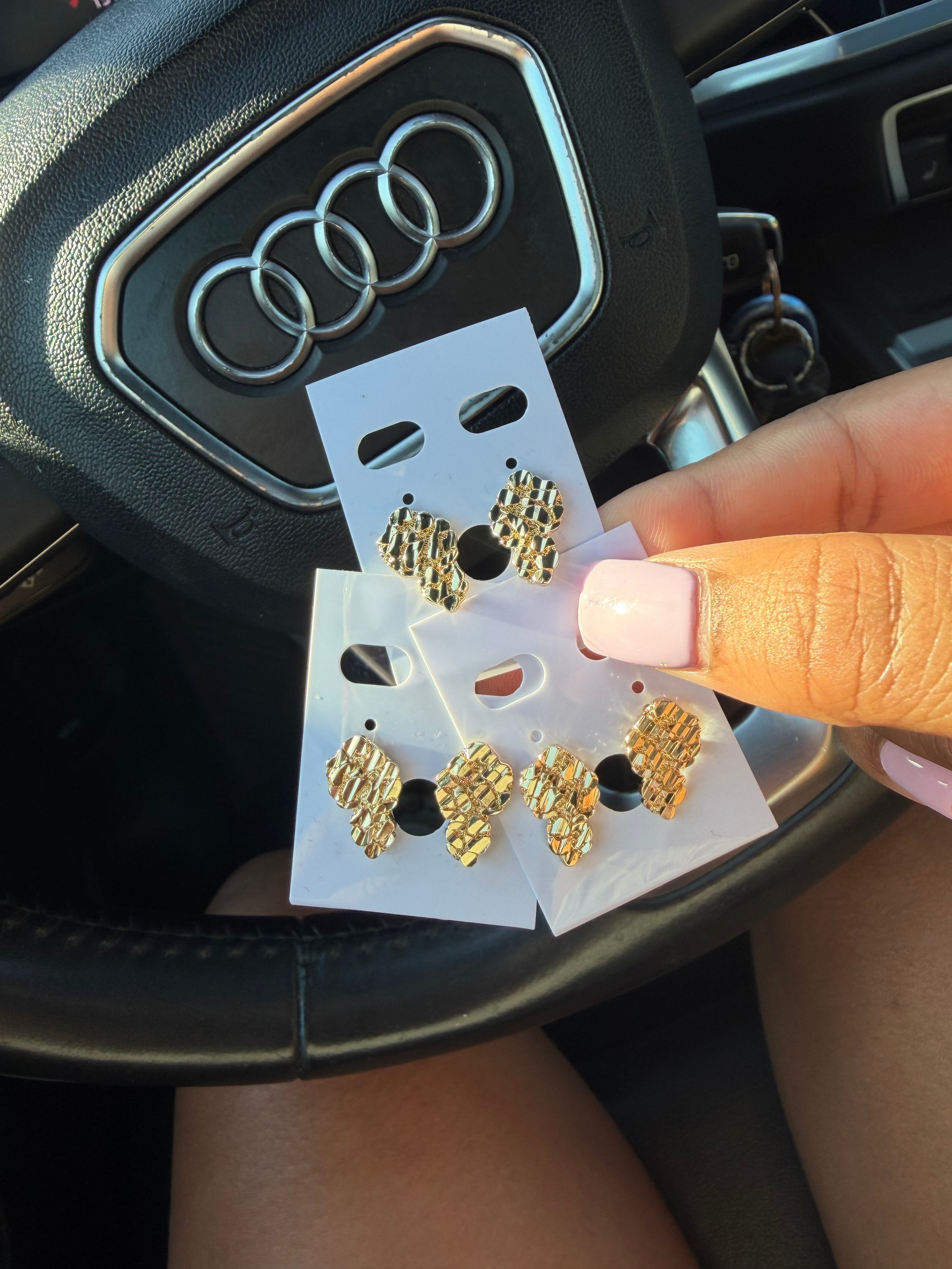 Men’s Nugget Earrings