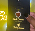 Red Crystal Heart Necklace