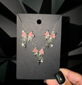 Pink Bow Rockstar Necklace Set