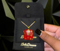 Red Elegant Elephant Necklace