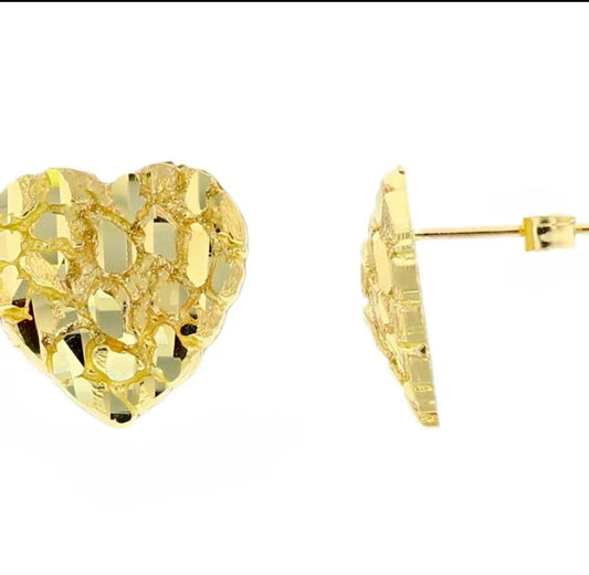 Nugget Heart Earrings