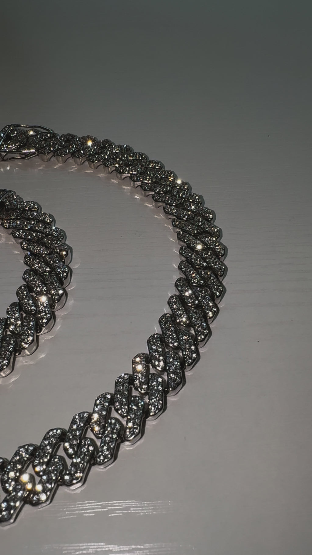 Silver Cuban Necklace Set