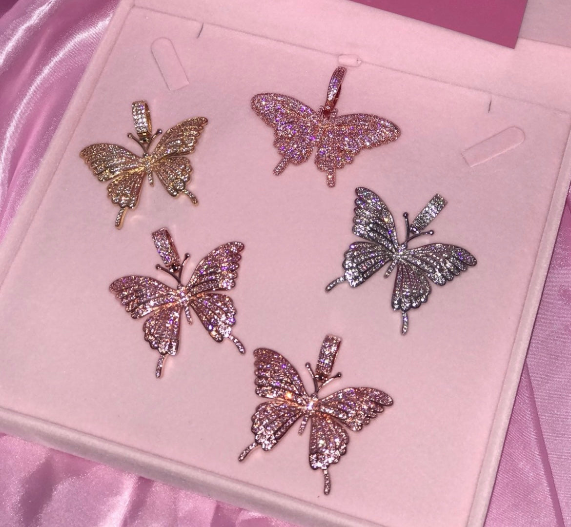 Gold Princess Butterfly Necklace